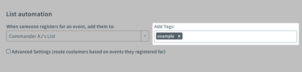 Add tags