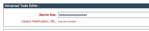 Paste the secret ket and clikc request access