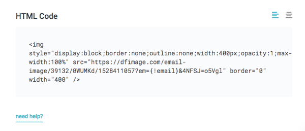 Click the HTML Code section
