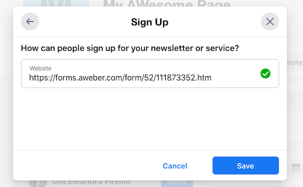 Enter form URL and click Save