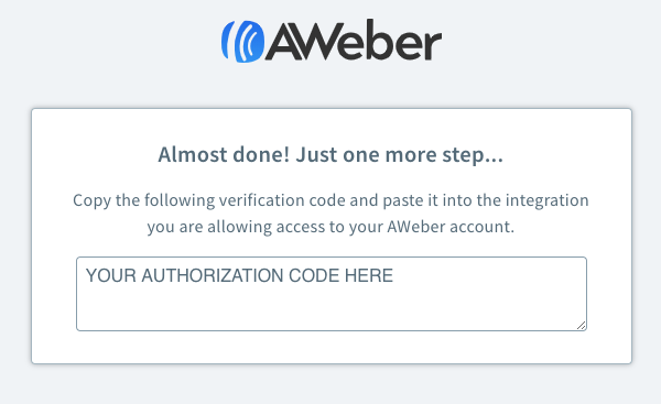 Authorization code