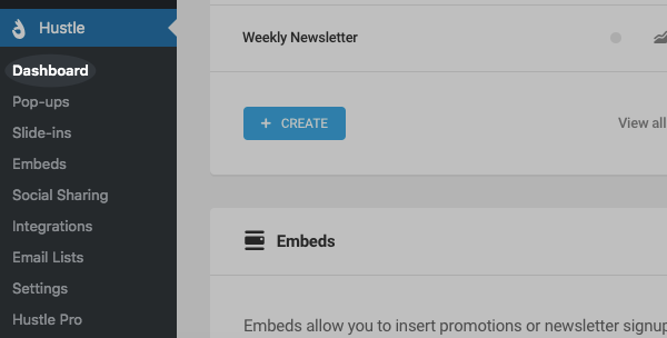 Dashboard tab