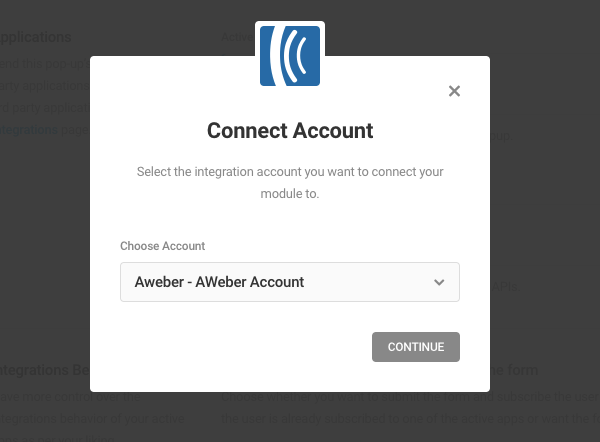 Select an account