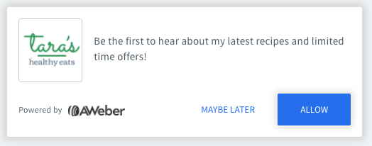 Web push Opt-in
