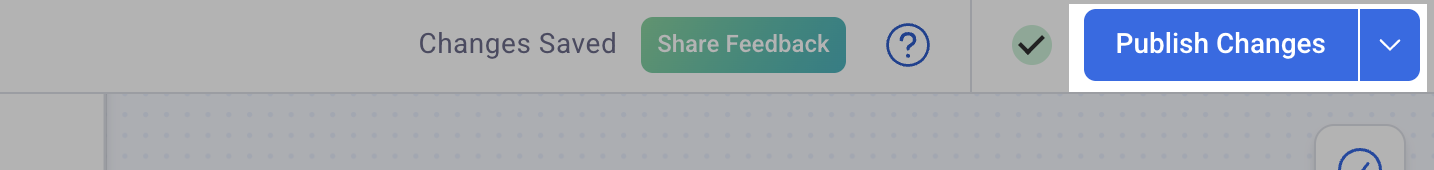 Publish changes button