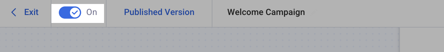Workflow published toggle