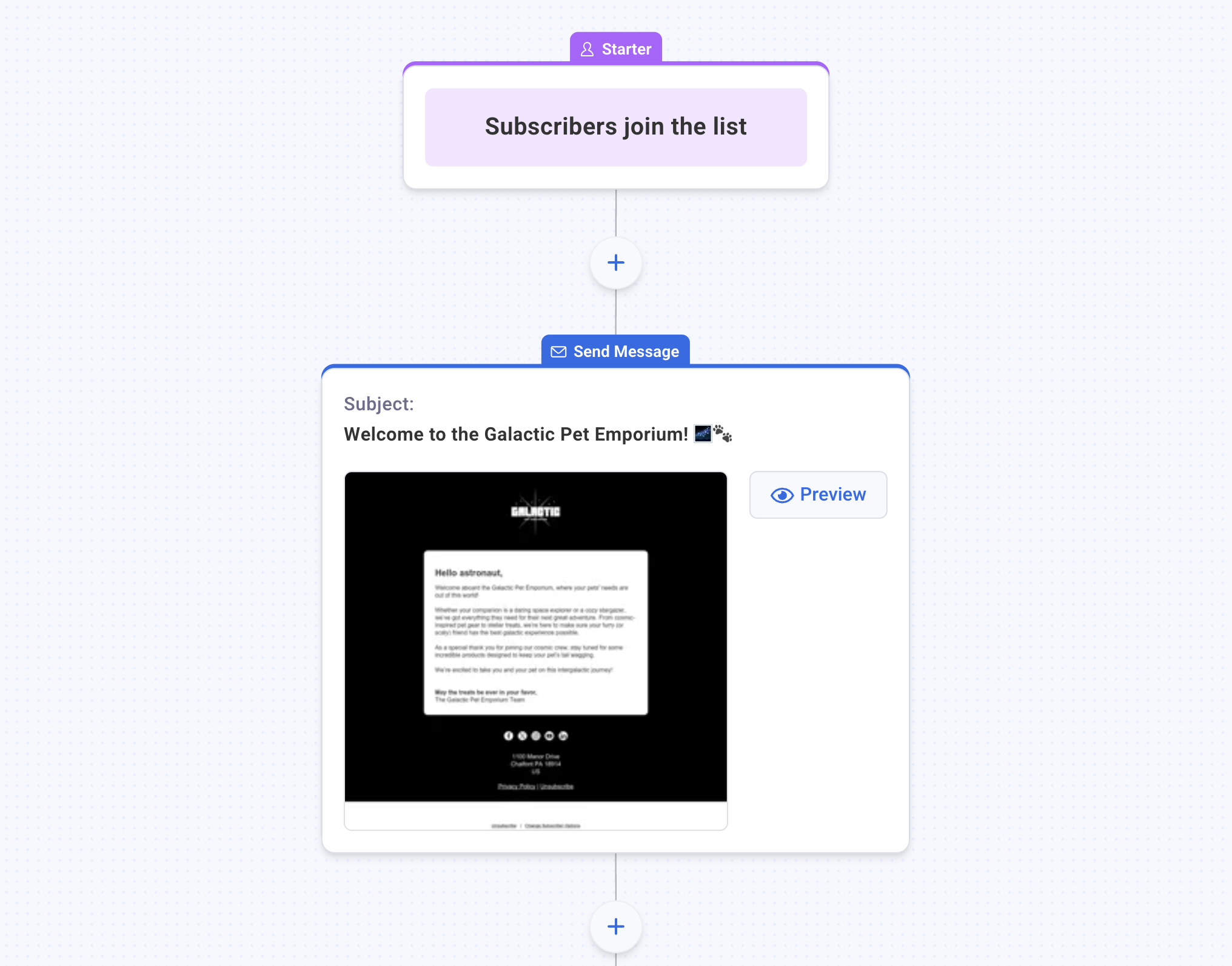Start of workflow