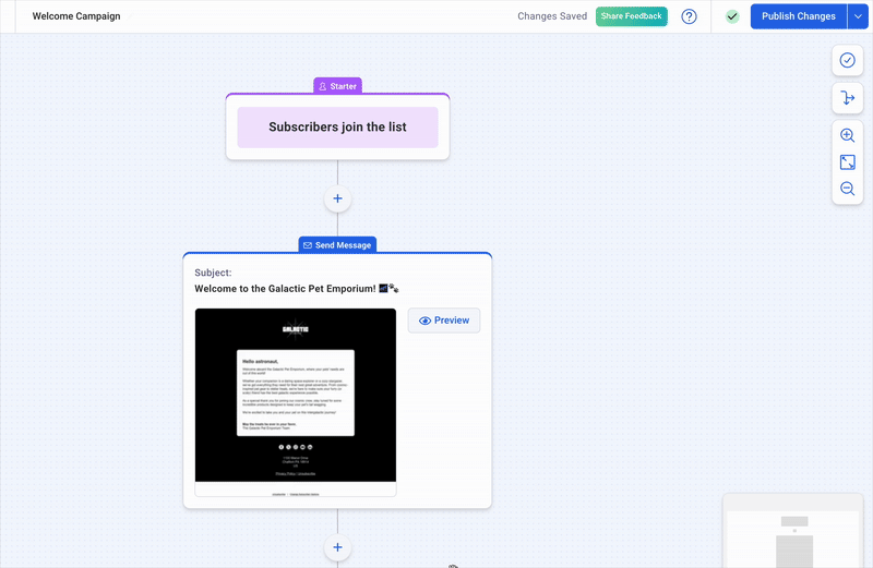 Edit Message action to add automation rule