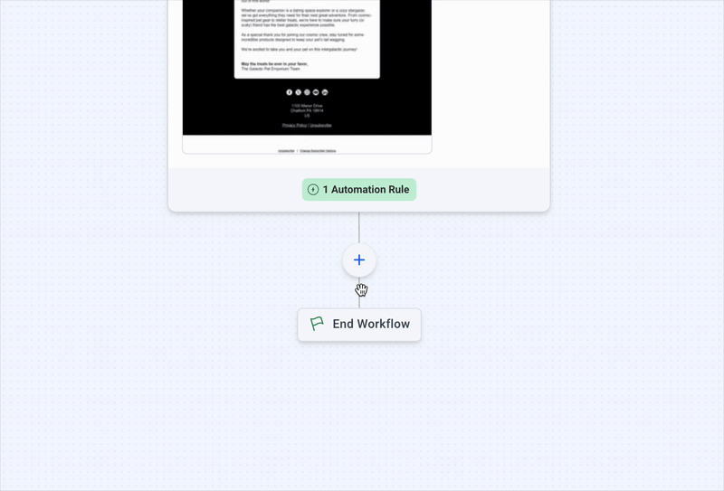 Add Split Path action to canvas