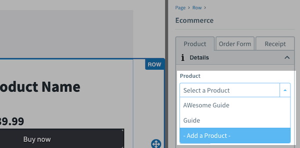 Click Add a Product