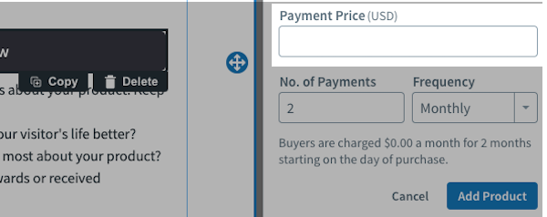 Add a price