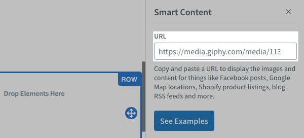 Smart Content URL field