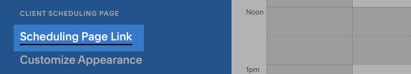 Select Client's Scheduling Page on from the left hand side bar