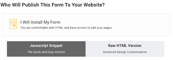 Publish your form