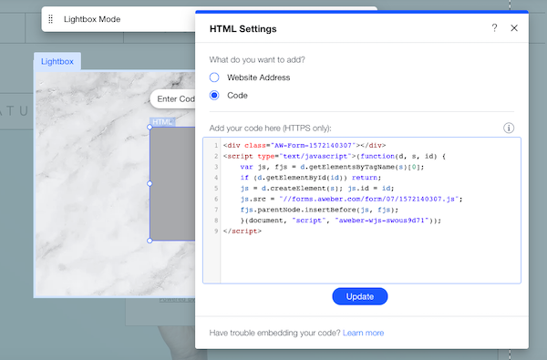 Add the code