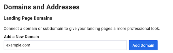 Enter domain to add