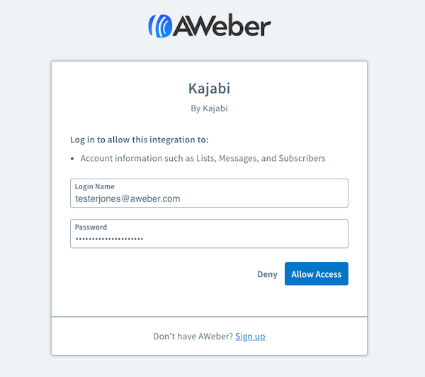 Authorize the integration