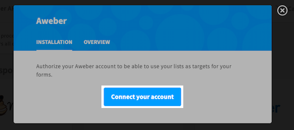 Click Connect your account