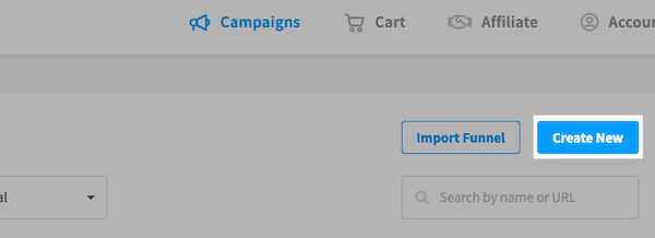 Click Create New