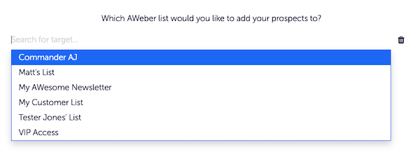 Choose your list