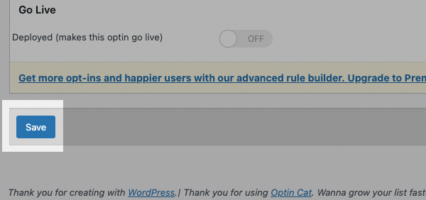 Last, scroll to the bottom of the page and click Save