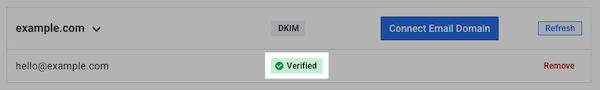 you will see a green Verified symbol