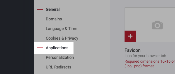 Then, click the Applications tab