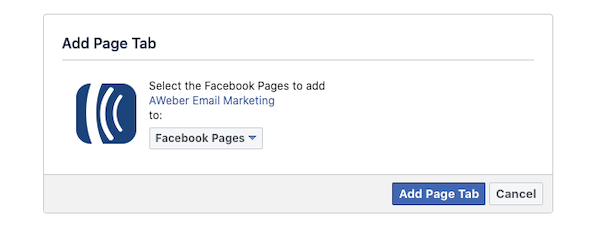 Click Add Page Tab