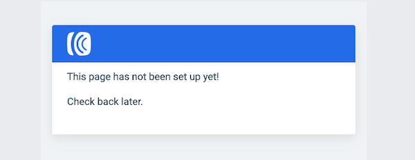 This page has not been set up yet!