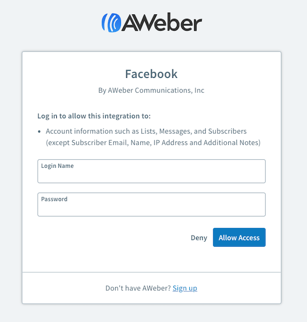 Click Allow Access