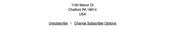 Unsubscribe link