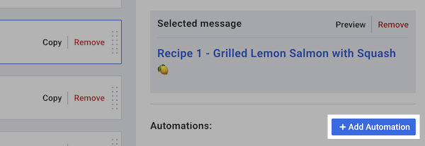 click the Add Automation button in the right side menu