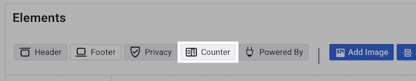 Select the Counter Button under form Elements