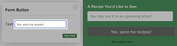Edit text and click save field