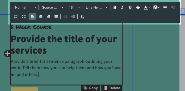 Text Formatting Bar