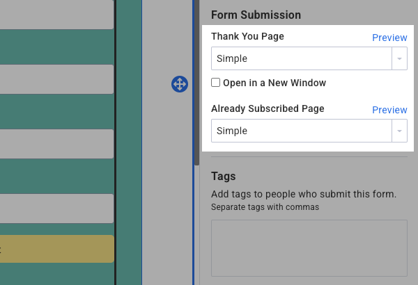 Thank you page and already subscribed drop down options