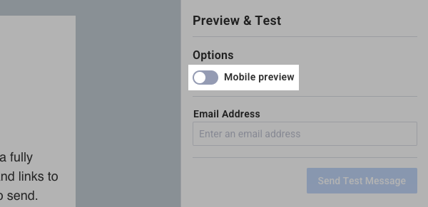 Click the Mobile Preview toggle