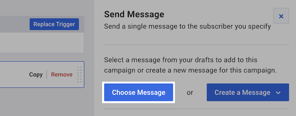 Choose Message button