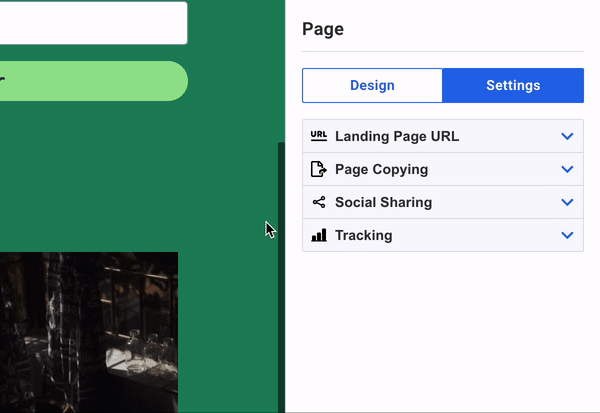 Gif showing the Tracking dropdown menu being selected