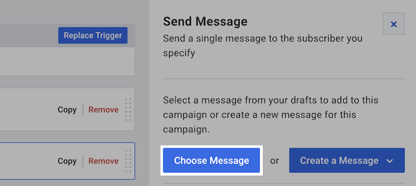 Select Message button