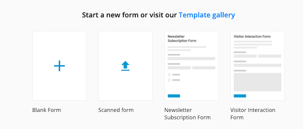 Create a form