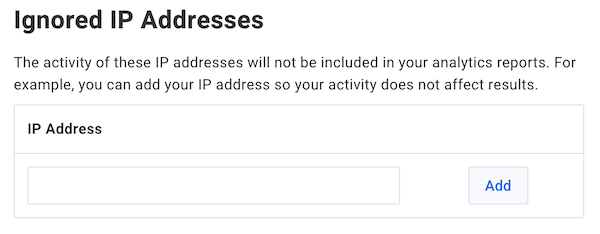 Ignore IP addresses