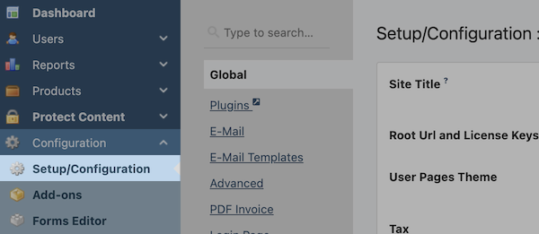 Configuration Tab