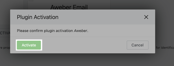 Click Activate in th pop up window
