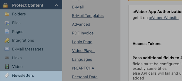 Select Newsletter tab