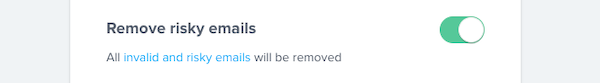 Toggle to remove bad addresses