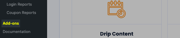 Add-ons tab
