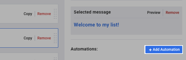 Click Add Automation