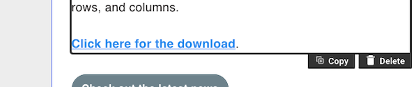 Hyperlink in your message