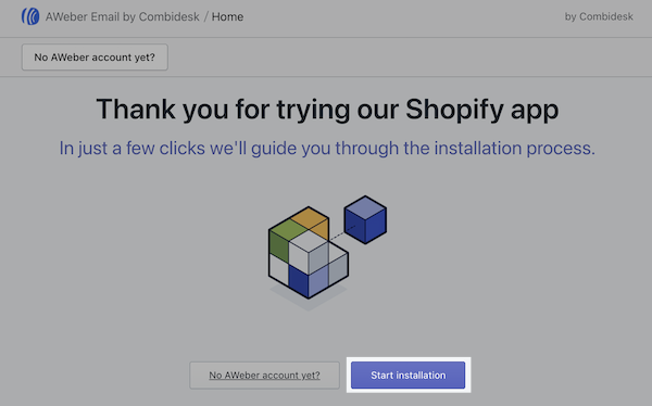Start Installation button